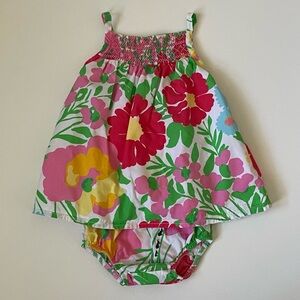 Lily Pulitzer Girls’ Sarafina Ant Print Dress with Matching Diaper Cover - 3-6M